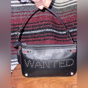 COACH Nolita 19 Black Leather Western Rivet Bag